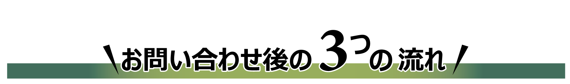 お問い合わせ後の3つの流れ